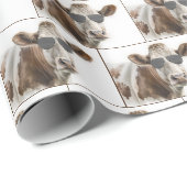 Hereford Koe met zonnebril Cadeaupapier (Rol Hoek)