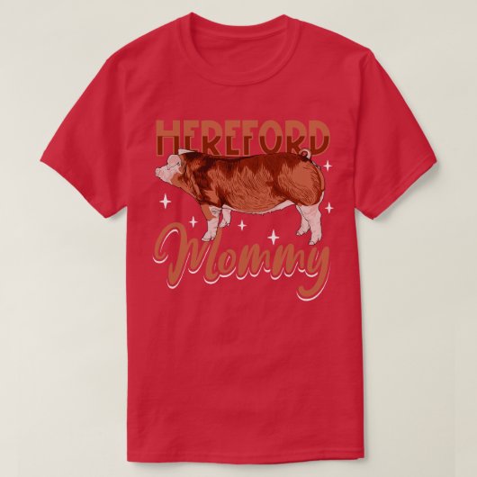 Hereford Pig Mommy T-shirt (Design voorkant)