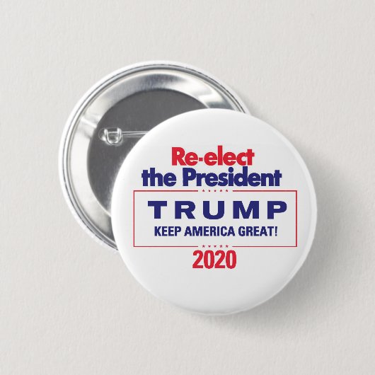 Herelecteer het President TRUMP 2020 Ronde Button 5,7 Cm (Voorkant /achterkant)