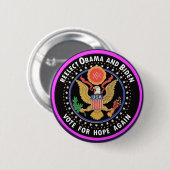 Herelecteer Obama / Biden 2012 Ronde Button 5,7 Cm (Voorkant /achterkant)