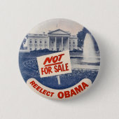 Herelecteer Obama Ronde Button 5,7 Cm (Voorkant)