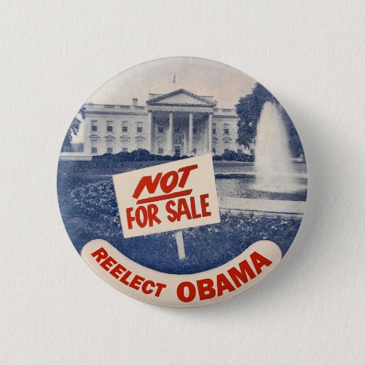 Herelecteer Obama Ronde Button 5,7 Cm (Voorkant)