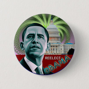 Herelecteer Obama Ronde Button 5,7 Cm