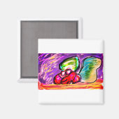 Heremietkreeft edelsteen magneet (Voorkant / Achterkant)
