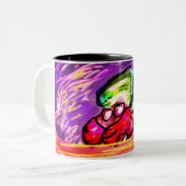 Heremietkreeft edelsteen tweekleurige koffiemok (Voorkant links)