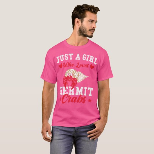 Heremietkreeft is gewoon een meisje dat van heremi t-shirt (Voorkant volledig)