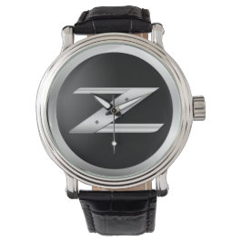 Heren 350Z zwarte leren horloge