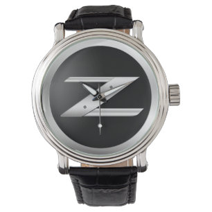 Heren 350Z zwarte leren horloge