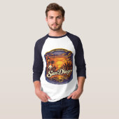 Heren 3/4 mouw shirt (Voorkant volledig)
