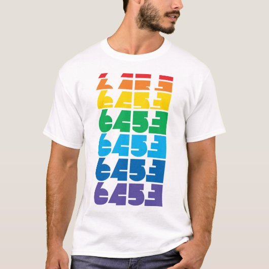 Heren 6453 Block multicolor T-shirt (Voorkant)
