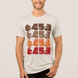 Heren 6453 Blok Grafisch T-shirt