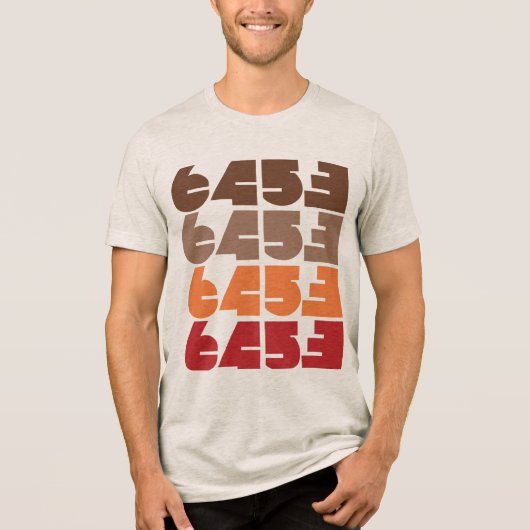 Heren 6453 Blok Grafisch T-shirt (Voorkant)