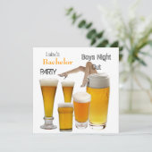 Heren Afscheidsfeestje Bier Jongens Avond Benen Kaart (Staand voorkant)