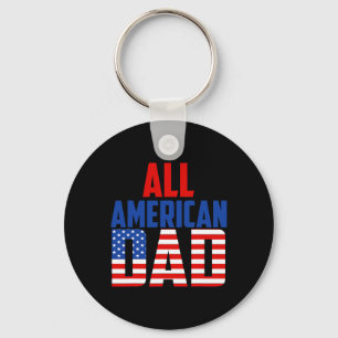 Heren Amerikaanse Vlag All American Vader 4 juli Sleutelhanger