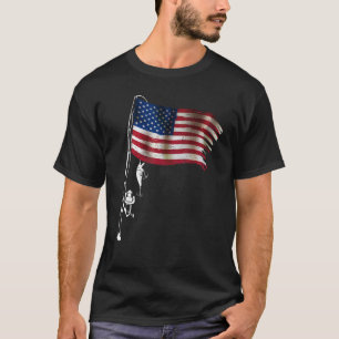 Heren Amerikaanse Vlag Vis-Shirt Jongens 4 juli Pa T-shirt