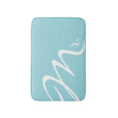 Heren aquamarijn badmat (Voorkant Verticaal)