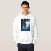 Heren Astronaut Space Galaxy Pullover Hoodie (Voorkant volledig)