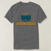 Heren Bachelorfeest Bruidegom Team Bruidsjonkers C T-shirt (Design voorkant)
