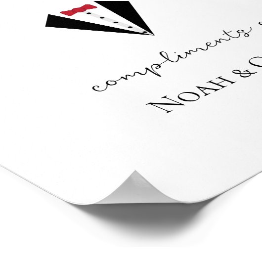 Heren Badkamer Mand Complimenten Bride bruidegom Poster (Hoek)