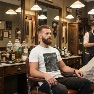 Heren Barbershop Retro Kapsels Scheren T-shirt