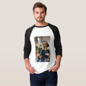Heren Basic 3/4 Mouwen Raglan T-Shirt (Voorkant volledig)
