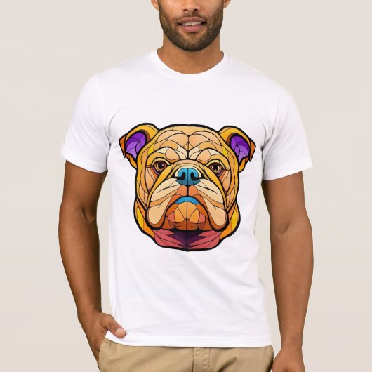 Heren Basic Bulldog Hoodie T-shirt (Voorkant)