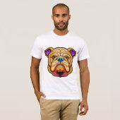 Heren Basic Bulldog Hoodie T-shirt (Voorkant volledig)