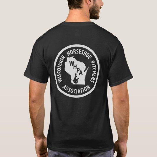 Heren basic donker T-shirt (Achterkant)