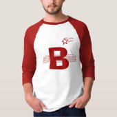 Heren basic raglan T-shirt met 3/4 mouwen (Voorkant)