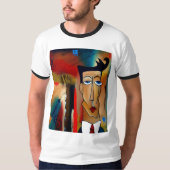 Heren Basic Ringer T-Shirt (Voorkant)