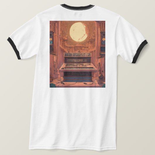 Heren Basic Ringer T-Shirt (Design achterkant)