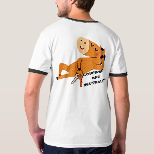 Heren Basic Ringer T-Shirt (Achterkant volledig)