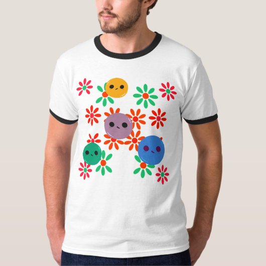 Heren Basic Ringer T-Shirt (Voorkant)