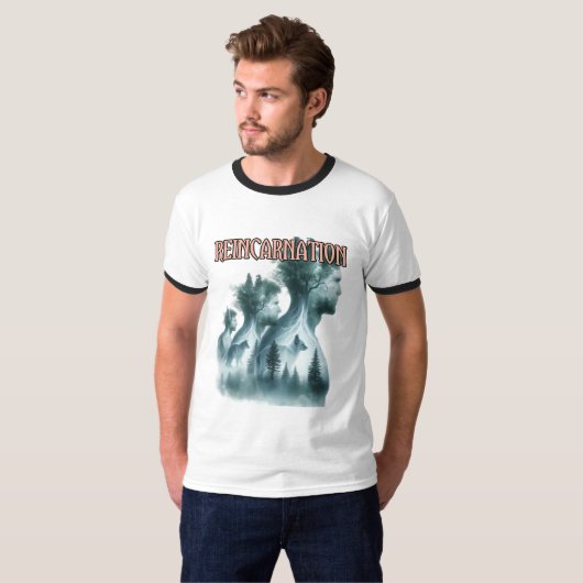 Heren Basic Ringer T-Shirt (Voorkant volledig)