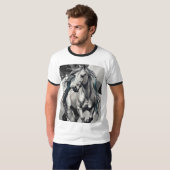 Heren Basic Ringer T-shirt (Voorkant volledig)