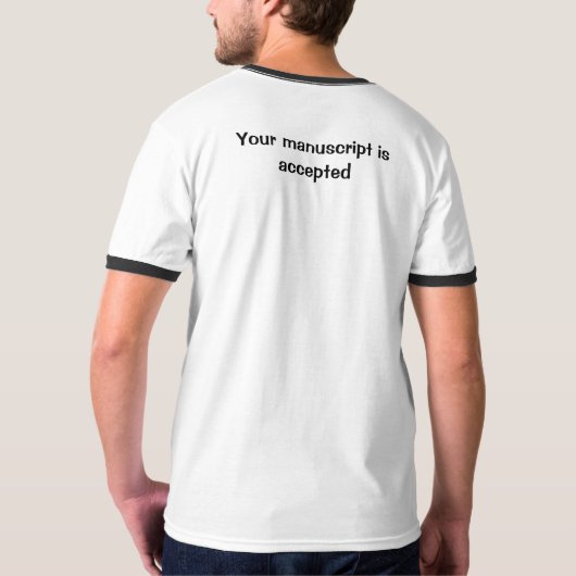 Heren Basic Ringer T-shirt (Achterkant)