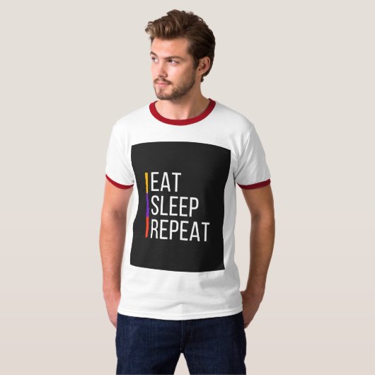 Heren Basic Ringer T-Shirt (Voorkant volledig)