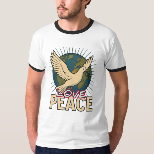 Heren Basic Ringer T-Shirt (Voorkant)