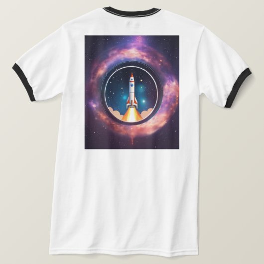 Heren Basic Ringer T-Shirt (Design achterkant)