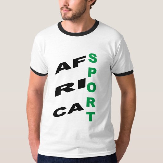 Heren Basic Ringert-shirt ONTWERP AFRIKA SPORT T-shirt (Voorkant)