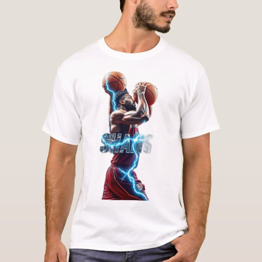 Heren Basic T-shirt BASKETBAL (Voorkant)