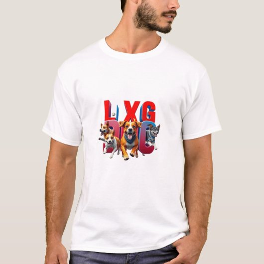 Heren Basic T-Shirt DOG (Voorkant)