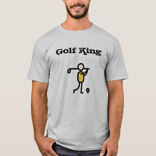 Heren Basic T-Shirt | Golf King (Voorkant)