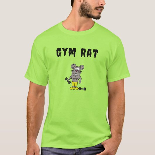 Heren Basic T-Shirt | Gym Rat (Voorkant)