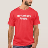 Heren Basic T-Shirt | I Love Rowing (Voorkant)