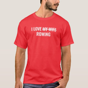 Heren Basic T-Shirt   I Love Rowing