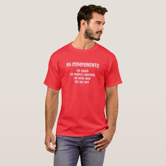Heren Basic T-Shirt | K4 Components (Voorkant volledig)