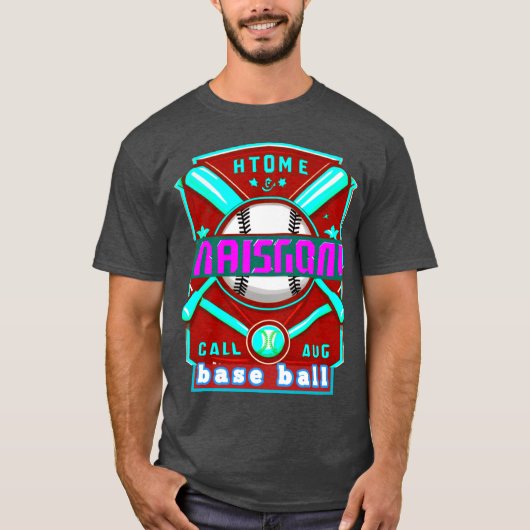 Heren Basic T-Shirt met Kleurrijk Digitale Design (Voorkant)