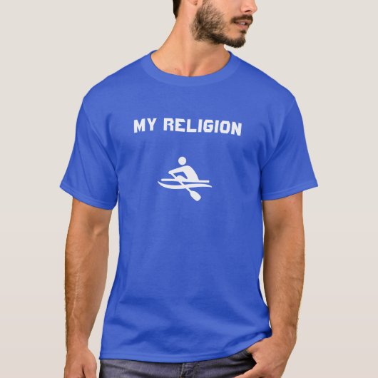 Heren Basic T-Shirt | Mijn religie (Voorkant)
