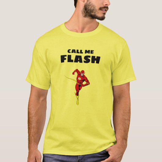 Heren Basic T-Shirt | Noem Me Flash 2 (Voorkant)